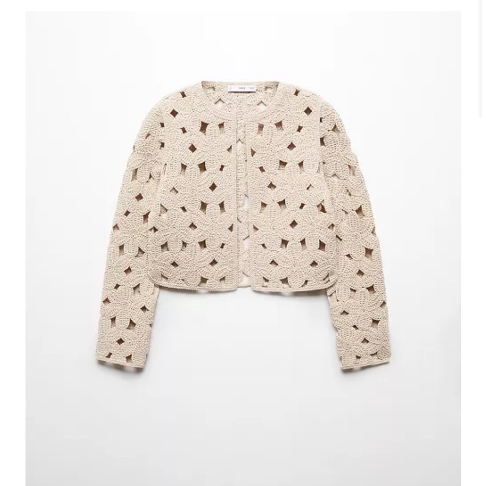 Mango brand crochet jacket sz small Paris